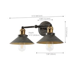 July 2-Light Industrial Farmhouse Metal Vanity Light
