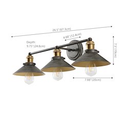 July 3-Light Industrial Farmhouse Metal Vanity Light