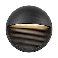 Orbe 6.25" Outdoor Metal/Glass Dimmable Integrated LED Wall Sconce, Rustic Black
