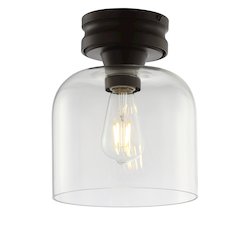 Domenic Metal/Glass Led Flush Mount