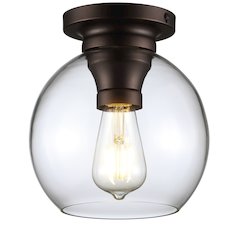 Atlas Metal/Glass Led Flush Mount