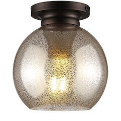 Atlas Metal/Glass Led Flush Mount