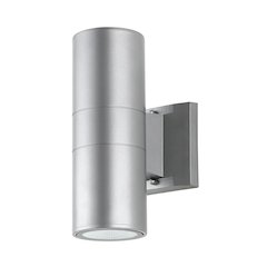 Duo Modern Midcentury Cylinder Outdoor Metal/Glass Integrated Led Wall Sconce