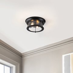 Lauren 2-Light Metal/Glass Led Flush Mount
