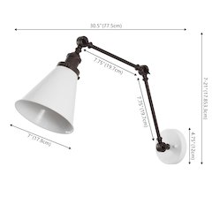 Rover Classic Industrial Metal Adjustable Arm LED Wall Sconce