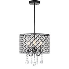 Gigi Metal/Crystal Adjustable Led Drop Chandelier