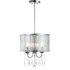 Avah Metal/Crystal Adjustable Led Drop Chandelier