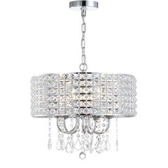 Reese Metal/Crystal Adjustable Led Drop Chandelier