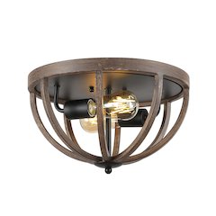 Darlene Iron Rustic Farmhouse Led Flush Mount