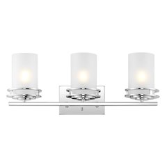 Fairfax Metal/Frosted Glass Contemporary Glam Led Vanity Light