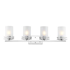 Fairfax Metal/Frosted Glass Contemporary Glam Led Vanity Light