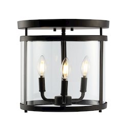 Ciel Simple Farmhouse Metal/Glass Rustic Vintage Led Flush Mount