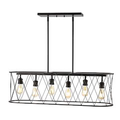 Marion Adjustable Iron Farmhouse Rustic Led Dimmable Pendant