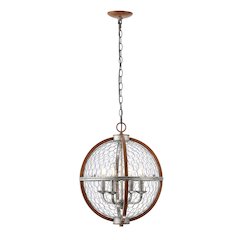 Gaines Adjustable Iron Rustic Industrial Led Pendant
