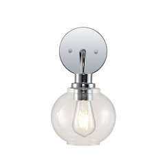 Sandrine Iron/Seeded Glass Cottage Rustic Led Vanity Light