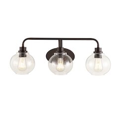 Sandrine Iron/Seeded Glass Cottage Rustic Led Vanity Light