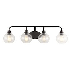 Sandrine Iron/Seeded Glass Cottage Rustic Led Vanity Light