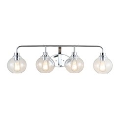 Sandrine Iron/Seeded Glass Cottage Rustic Led Vanity Light