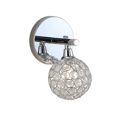Maeve Iron/Glass Contemporary Glam Led Vanity Light