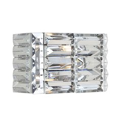 Evelyn Crystal Rectangle Ironcrystal Glam Modern Led Vanity Light