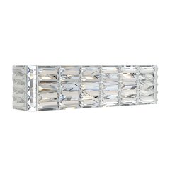 Evelyn Crystal Rectangle Ironcrystal Glam Modern Led Vanity Light