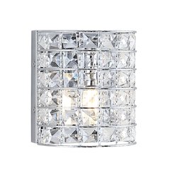 Clara Deco Metal/Crystal Classic Glam Led Vanity Light
