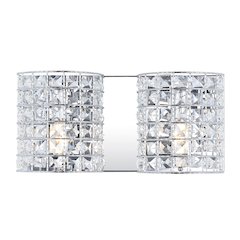 Clara Deco Metal/Crystal Classic Glam Led Vanity Light