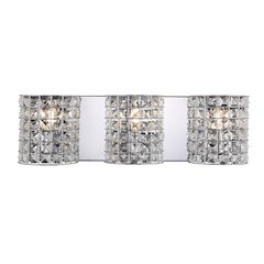 Clara Deco Metal/Crystal Classic Glam Led Vanity Light