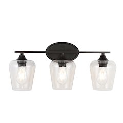 Jayne Iron/Glass Cottage Rustic Led Vanity Light