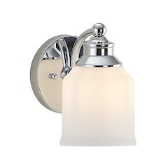 Lydia Iron/Frosted Glass Farmhouse Cottage Led Vanity Light