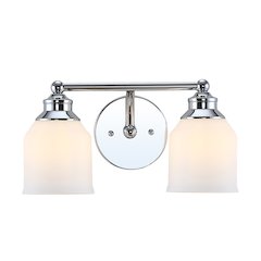Lydia Iron/Frosted Glass Farmhouse Cottage Led Vanity Light