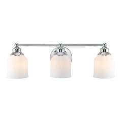 Lydia Iron/Frosted Glass Farmhouse Cottage Led Vanity Light