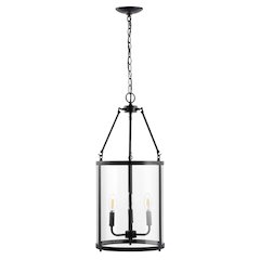Kinsley Industrial Farmhouse Iron/Glass Led Pendant