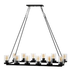 Coronet Iron/Seeded Glass Rustic Farmhouse Led Chandelier