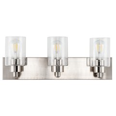 Irving Seeded Glass/Iron Modern Contemporary Led Vanity Light