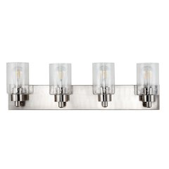 Irving Seeded Glass/Iron Modern Contemporary Led Vanity Light