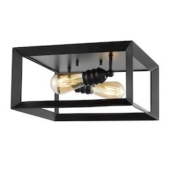 Marfa Square Iron Modern Farmhouse Led Flush Mount