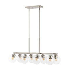 Julian Farmhouse Bohemian Iron/Glass Linear Led Pendant