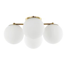 Orly Bohemian Farmhouse Ironfrosted Glass Led Semi Flush Mount