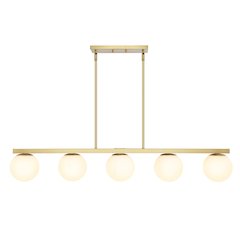 Luca Parisian Modern Glam Iron Globe Linear Led Pendant