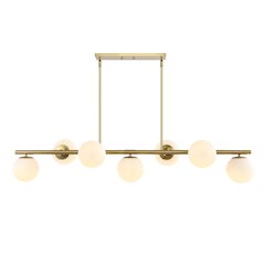 Luca Parisian Modern Glam Iron Globe Linear Led Pendant