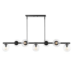 Luca Parisian Modern Glam Iron Globe Linear Led Pendant