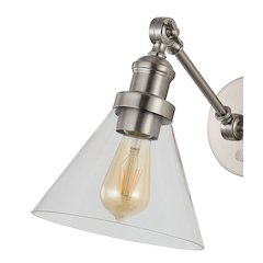 Cowie Iron/Glass Adjustable Led Wall Sconce (Set Of 2)