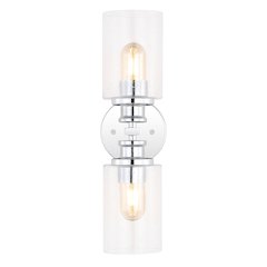Jules Edison Cylinder Iron/Seeded Glass Farmhouse Contemporary Led Wall Sconce