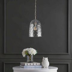 Matilda 1-Light Industrial Designer Iron/Dimple Glass Dome Led Pendant