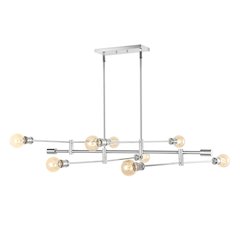 Atlas Modern Vintage Iron Arm Adjustable Led Chandelier