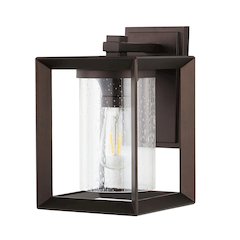 Vaughn Iron/Glass Modern Rustic Cube Led Outdoor Lantern (Set Of 2)