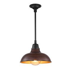 Jasper Farmhouse Industrial Indoor/Outdoor Iron Led Pendant