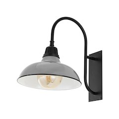 Industrial Indoor/Outdoor Iron Led Gooseneck Arm Outdoor Sconce