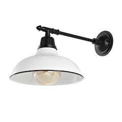 Industrial Indoor/Outdoor Iron Led Victorian Arm Outdoor Sconce